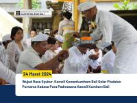 Wujud Rasa Syukur, Kanwil Kemenkumham Bali Gelar Piodalan Purnama Kadasa Pura Padmasana Kanwil Kumham Bali